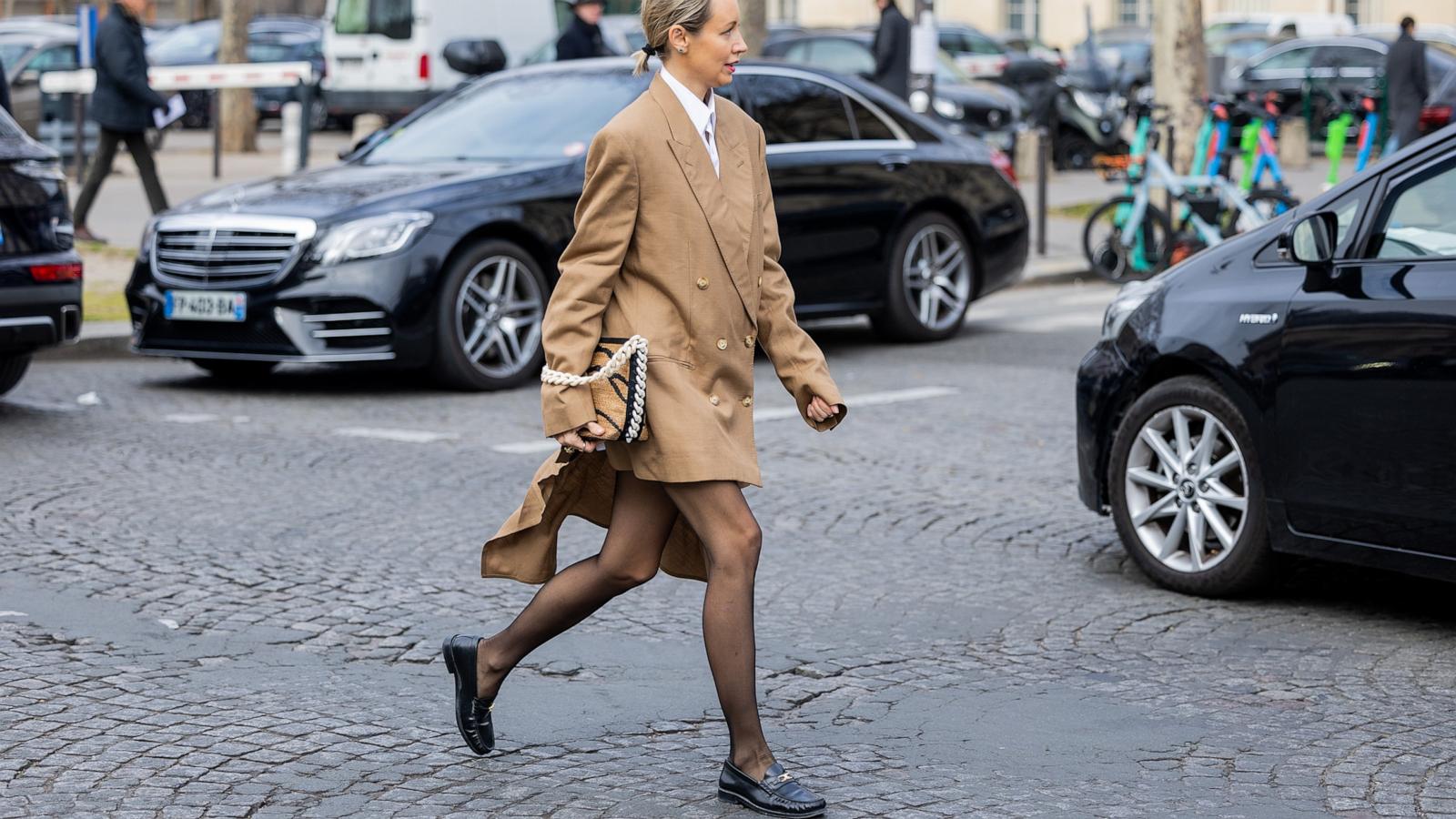 PHOTO: Nataly Osmann outside Stella McCartney during Paris Fashion Week - Womenswear Fall Winter 2023/2024, Mar. 6, 2023, in Paris.