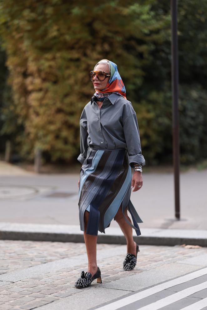 PHOTO: Grece Ghanem before the Herme's Womenswear Spring/Summer 2025 Show as part of Paris Fashion Week, Sept. 28, 2024, in Paris.