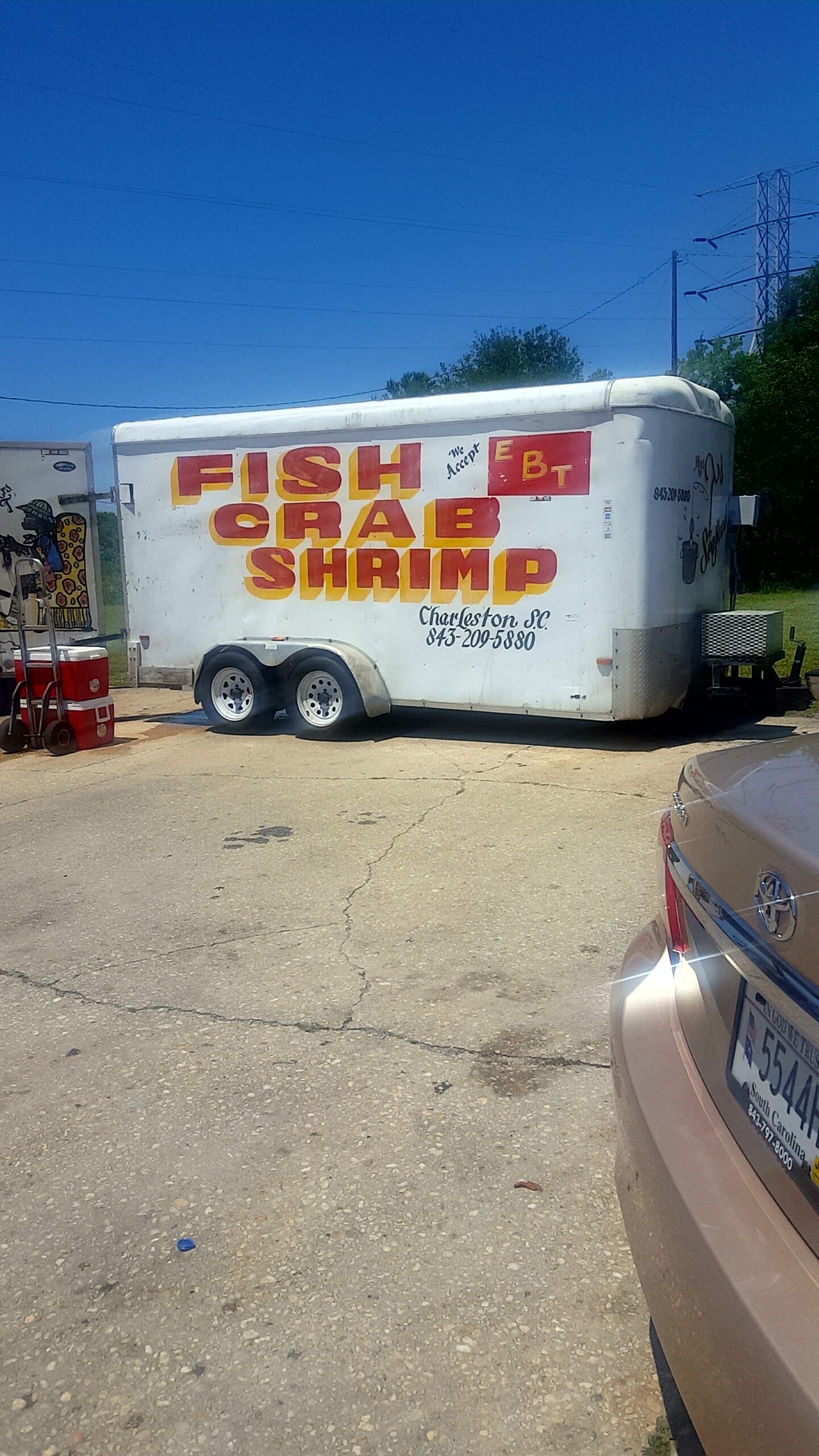PHOTO: A delivery container to purchase fresh local Lowcountry seafood.