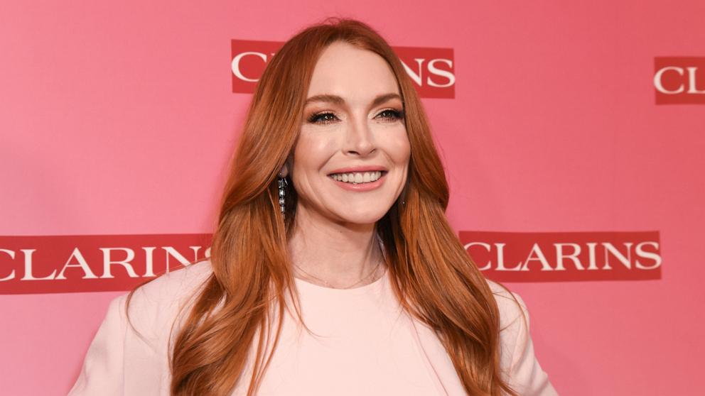 PHOTO: Lindsay Lohan attends Clarins New Product Launch Party at Private Residence on March 15, 2024 in Los Angeles.