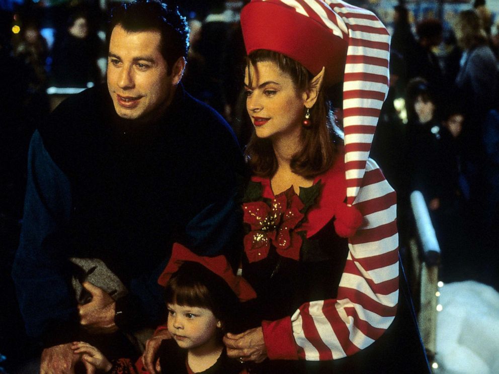 PHOTO: John Travolta and Kirstie Alley in a scene from the film "Look Who's Talking," 1989.