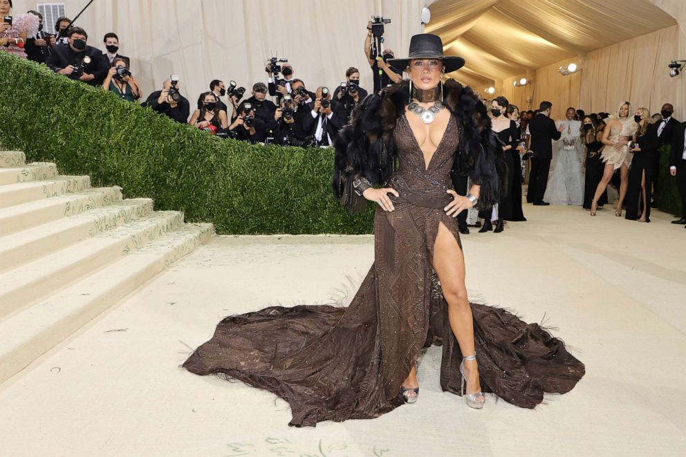 PHOTO: Jennifer Lopez attends The 2021 Met Gala Celebrating In America: A Lexicon Of Fashion at Metropolitan Museum of Art, Sept. 13, 2021, in New York.