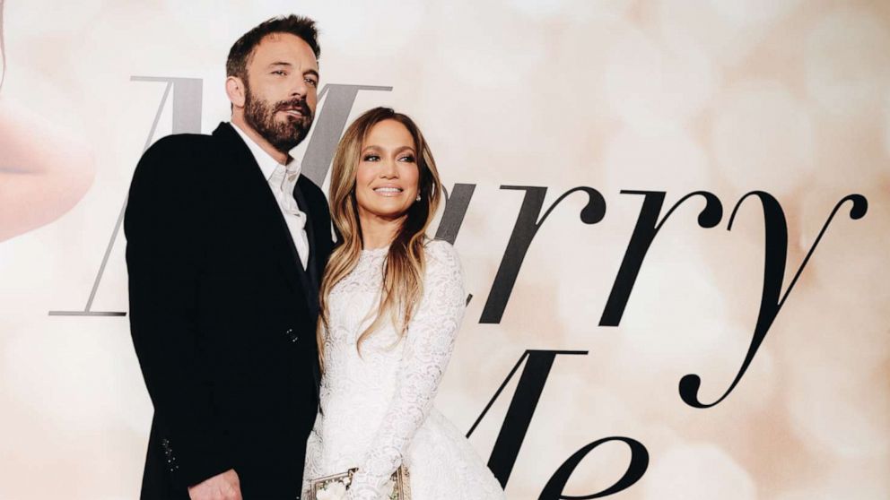 PHOTO: Ben Affleck and Jennifer Lopez attend a special screening of "Marry Me" on Feb. 08, 2022 in Los Angeles.