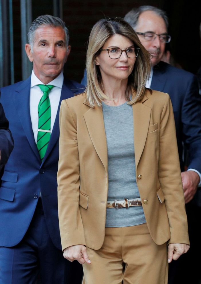 PHOTO: Actress Lori Loughlin and husband Mossimo Giannulli leave federal court in Boston, April 3, 2019.