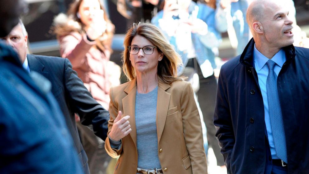 PHOTO: In this file photo taken on April 3, 2019 Actress Lori Loughlin arrives at the John Joseph Moakley United States Courthouse in Boston.