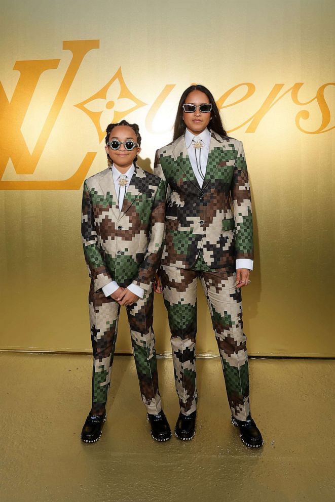 PHOTO: Rocket Williams and Helen Lasichanh attend the Louis Vuitton Menswear Spring/Summer 2024 show as part of Paris Fashion Week on June 20, 2023 in Paris.
