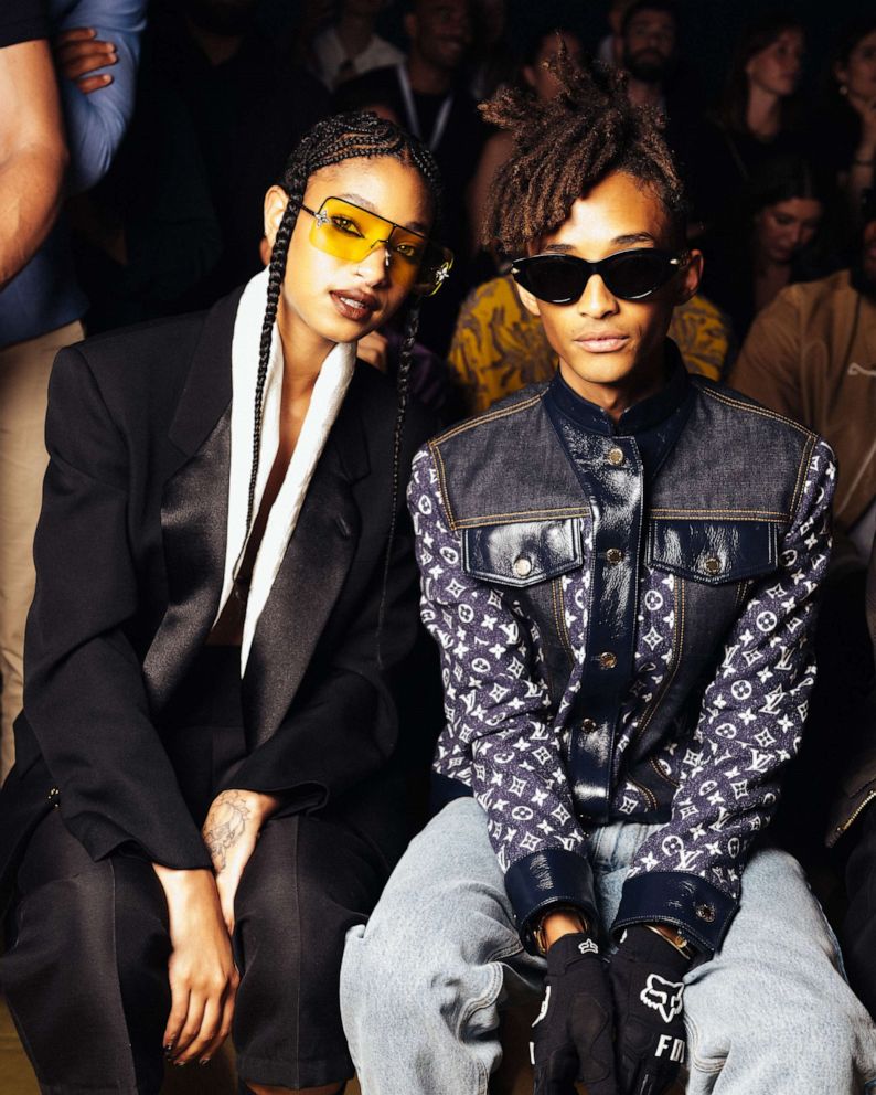 PHOTO: Willow Smith and Jaden Smith attend the the Louis Vuitton Menswear Spring/Summer 2024 show as part of Paris Fashion Week on June 20, 2023 in Paris.