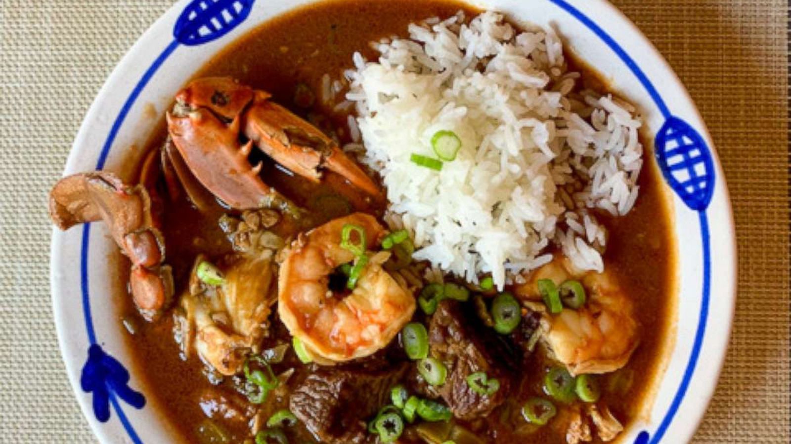 PHOTO: Louisiana Creole gumbo with white rice.