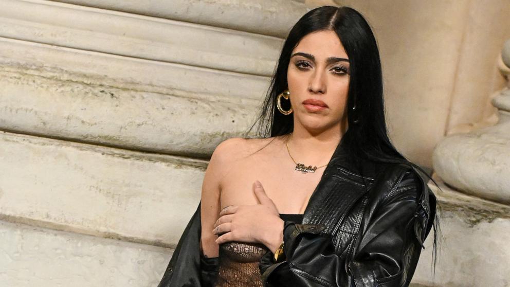 PHOTO: Lourdes Maria Ciccone Leon attends the Saint Laurent Menswear Fall-Winter 2025/2026 show as part of Paris Fashion Week at La Bourse de Commerce - Pinault Collection on January 28, 2025 in Paris, France.