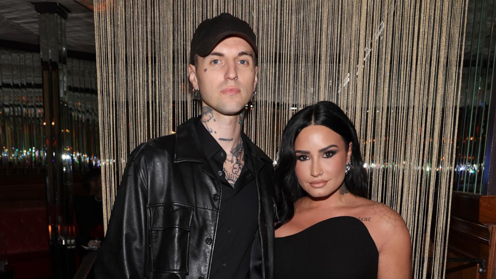 PHOTO: Jordan Lutes and Demi Lovato attend W Magazine, Mark Ronson, and Gucci's Grammy After-Party at Bar Marmont, Feb. 4, 2024, in Los Angeles.