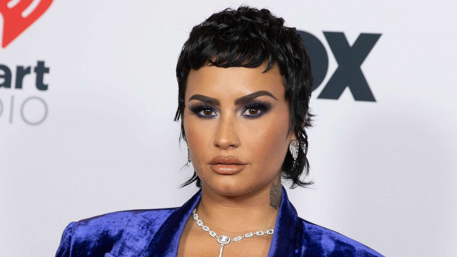 PHOTO: Demi Lovato is seen arriving at the 2021 iHeartRadio Music Awards on May 27, 2021 in Los Angeles.