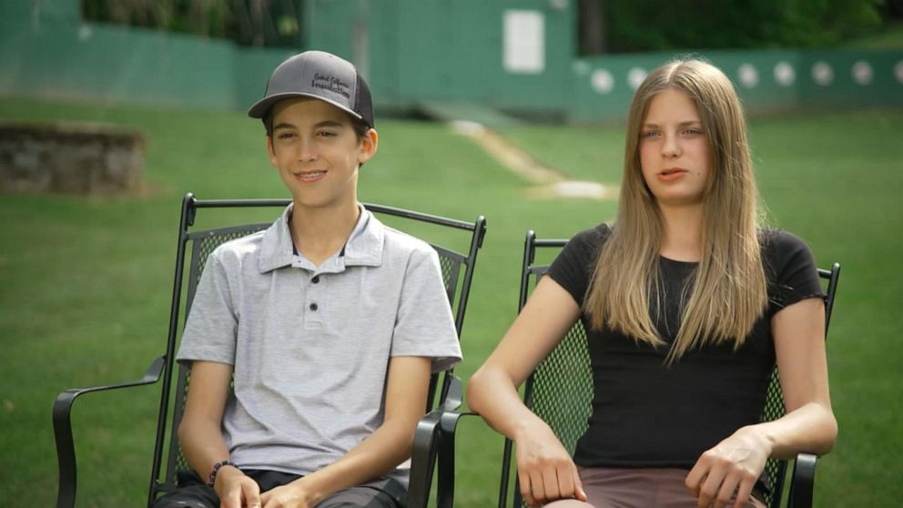 PHOTO: Charlie Loverme, 12, was saved by his twin sister Amelia, right, when he began choking in their school cafeteria.