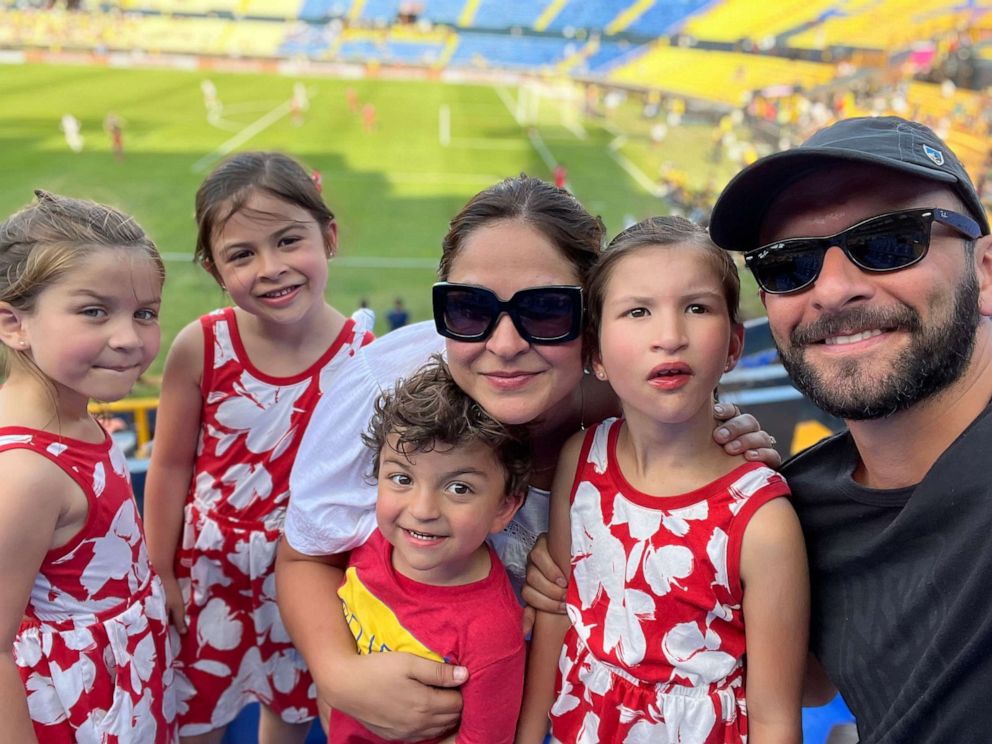 PHOTO: Luca, his older sisters, and his parents love to catch soccer games in Austin and support the U.S. women's national team whenever they can.