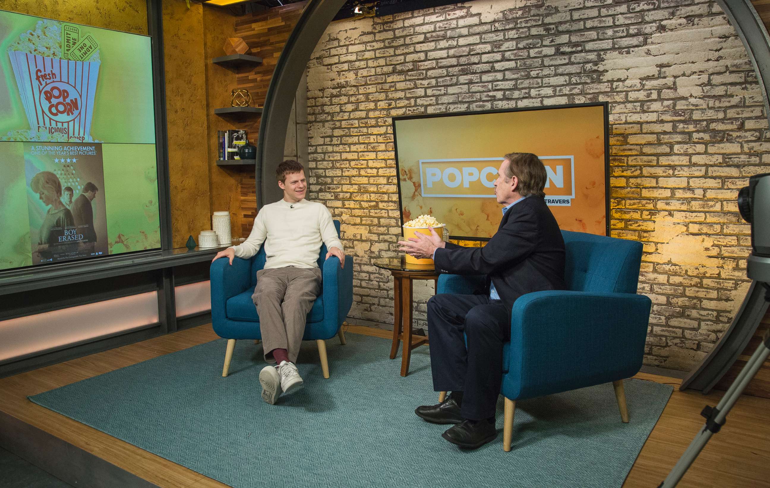 PHOTO: Lucas Hedges appears on "Popcorn with Peter Travers" at ABC News studios, Oct. 22, 2018, in New York.