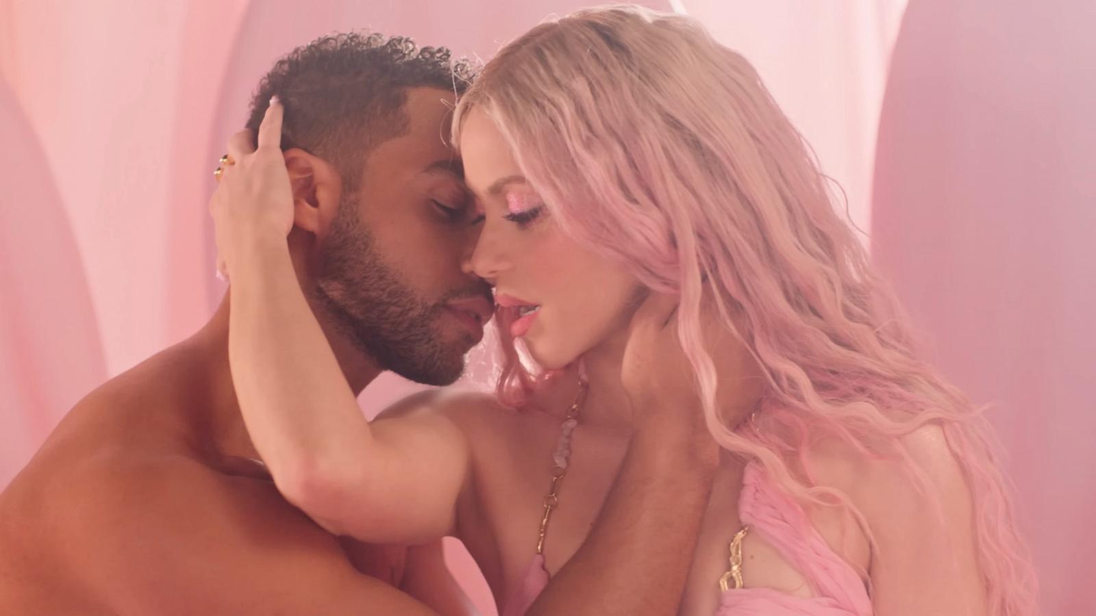 PHOTO: Shakira's "Puntería" music video featuring Cardi B and "Emily in Paris" star Lucien Laviscount.