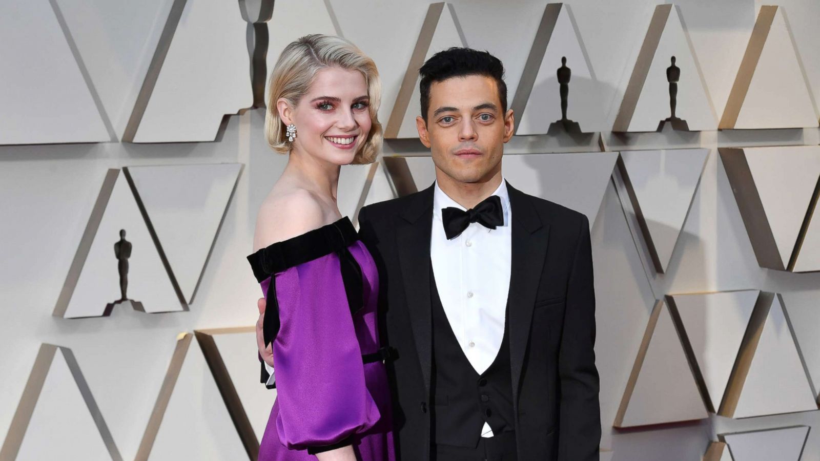 PHOTO: Lucy Boynton and Rami Malek attends the 91st Annual Academy Awards at Hollywood and Highland, Feb. 24, 2019, in Hollywood, Calif.