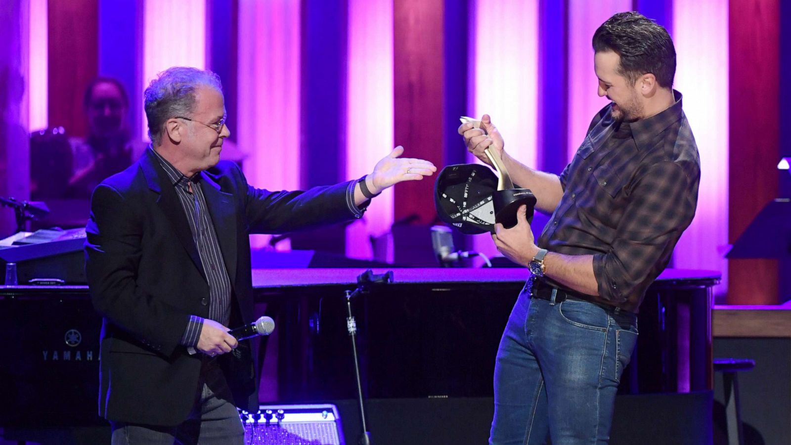 PHOTO: Country artist Luke Bryan receives an Artist of the Decade award at the Grand Ole Opry House on Oct. 22, 2019 in Nashville.