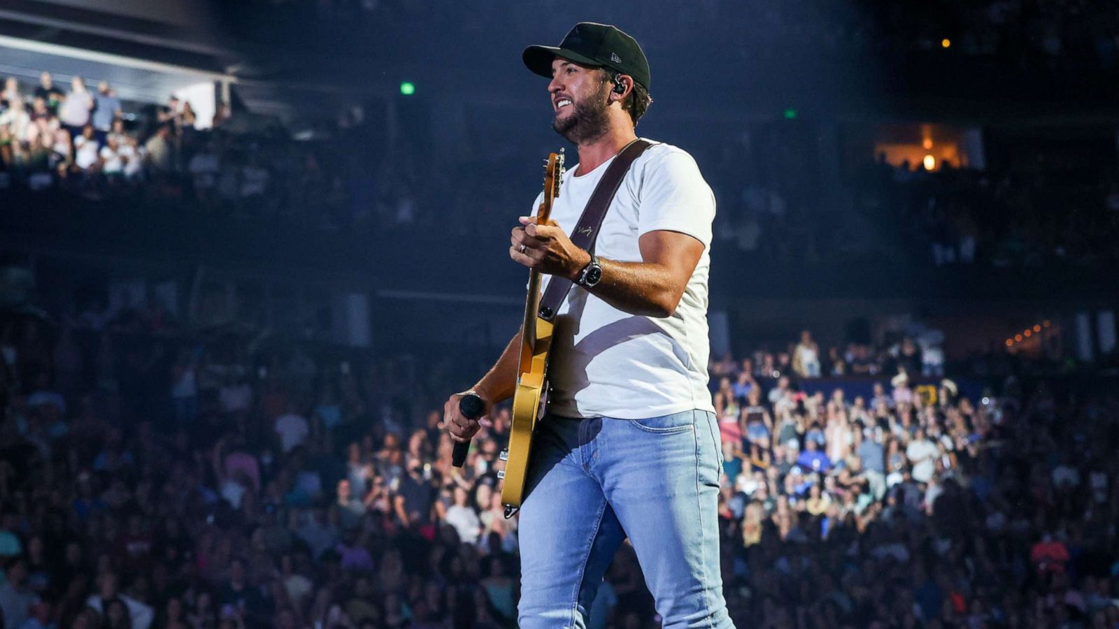 PHOTO: Luke Bryan performs during the Proud To Be Right Here Tour at Bridgestone Arena, July 30, 2021, in Nashville, Tenn.