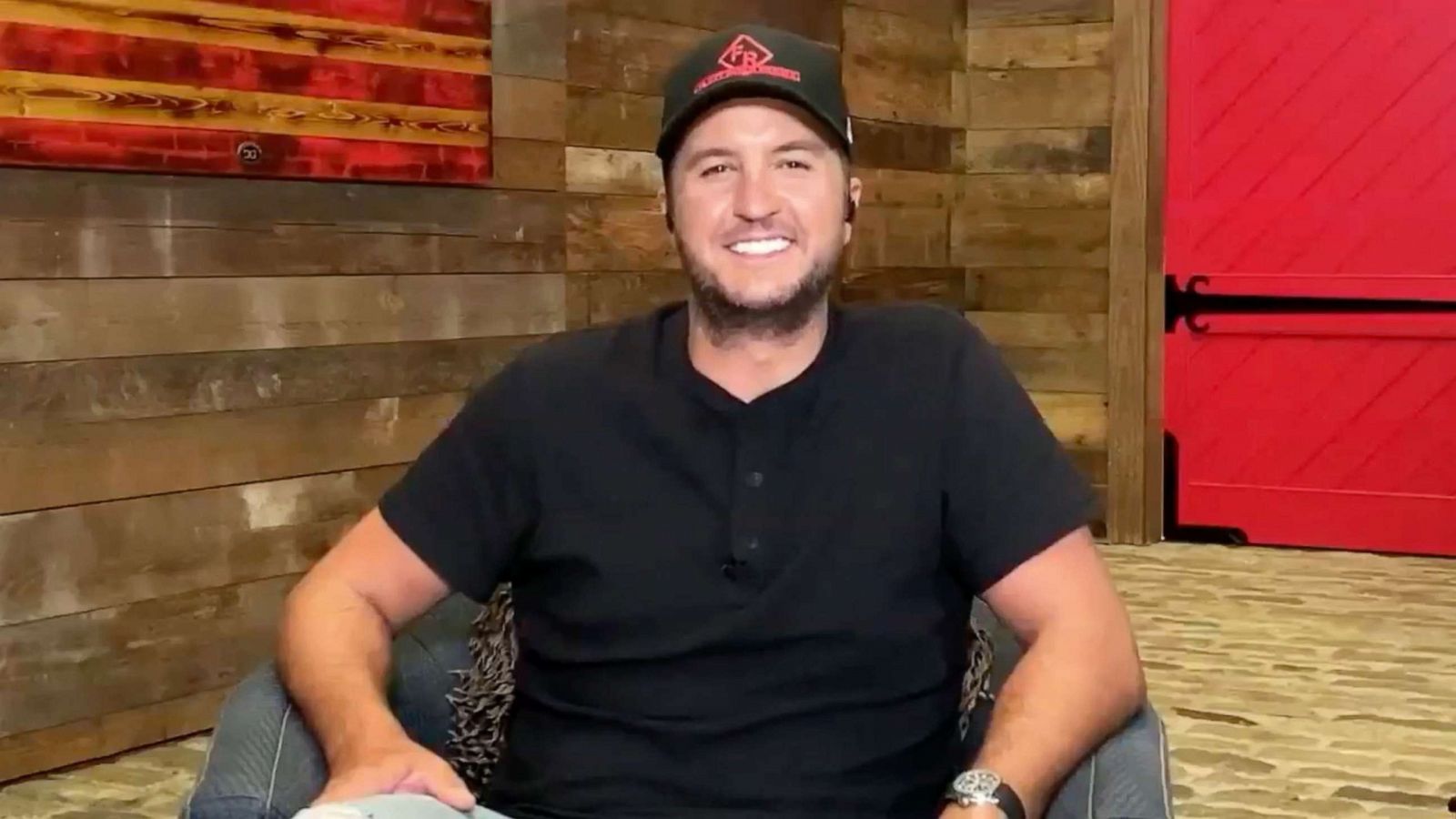 PHOTO: Luke Bryan judges American Idol remotely on April 26, 2020.