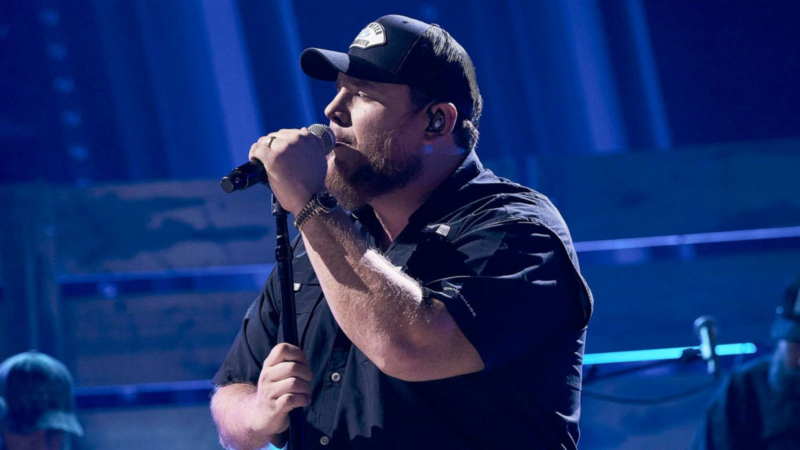 PHOTO: Luke Combs performs during the 55th Annual Country Music Association Awards at Bridgestone Arena on Nov. 10, 2021 in Nashville, Tenn.