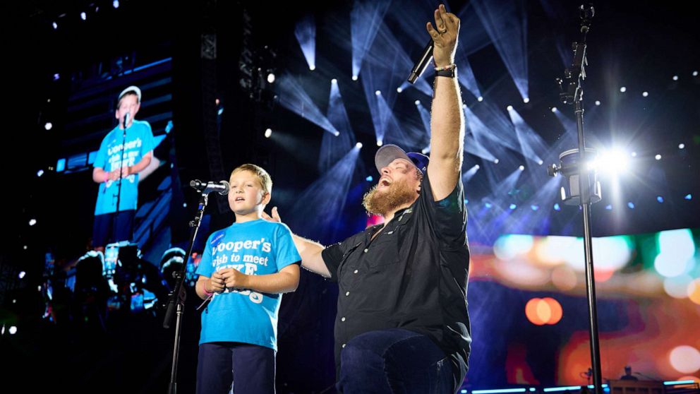 PHOTO: Cooper, an 8-year-old boy who battled leukemia, had his wish to meet Luke Combs granted thanks to Make-A-Wish.