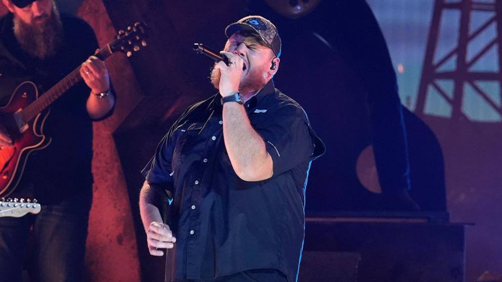 PHOTO: Luke Combs performs "Aint No Love in Oklahoma" during the 58th Annual CMA Awards, Nov. 20, 2024, in Nashville, Tenn. 