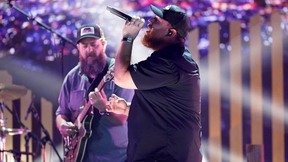 PHOTO: Luke Combs performs "Where the Wild Things Are" at the 57th Annual CMA Awards on Nov. 8, 2023, at the Bridgestone Arena in Nashville, Tenn.