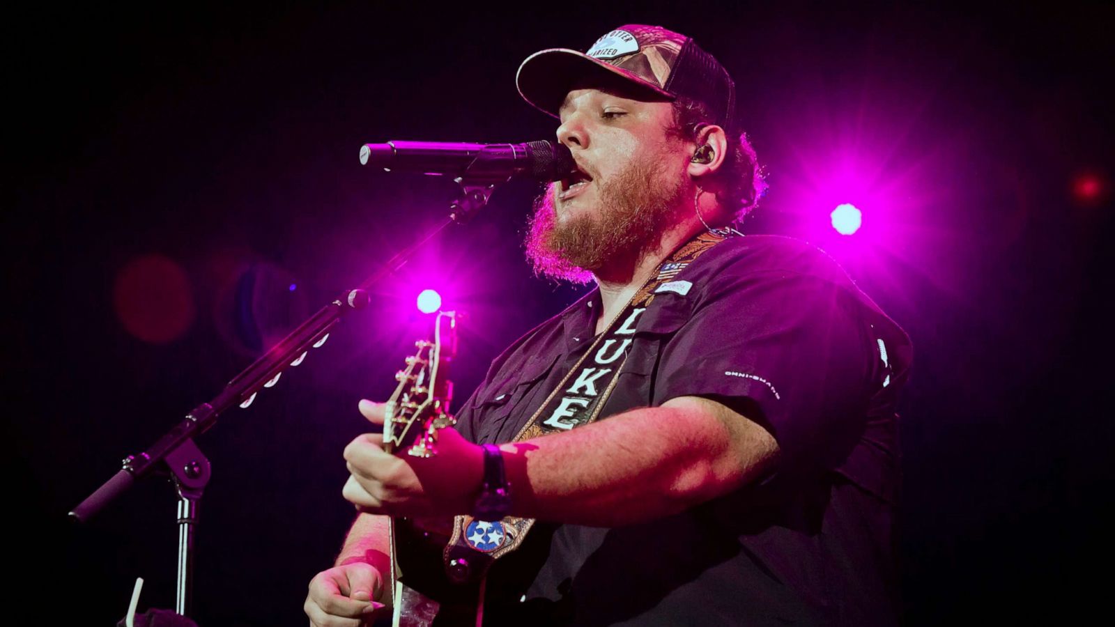 PHOTO: Singer Luke Combs performs live on stage during a concert at the Country To Country Festival on March 6, 2020 in Berlin.