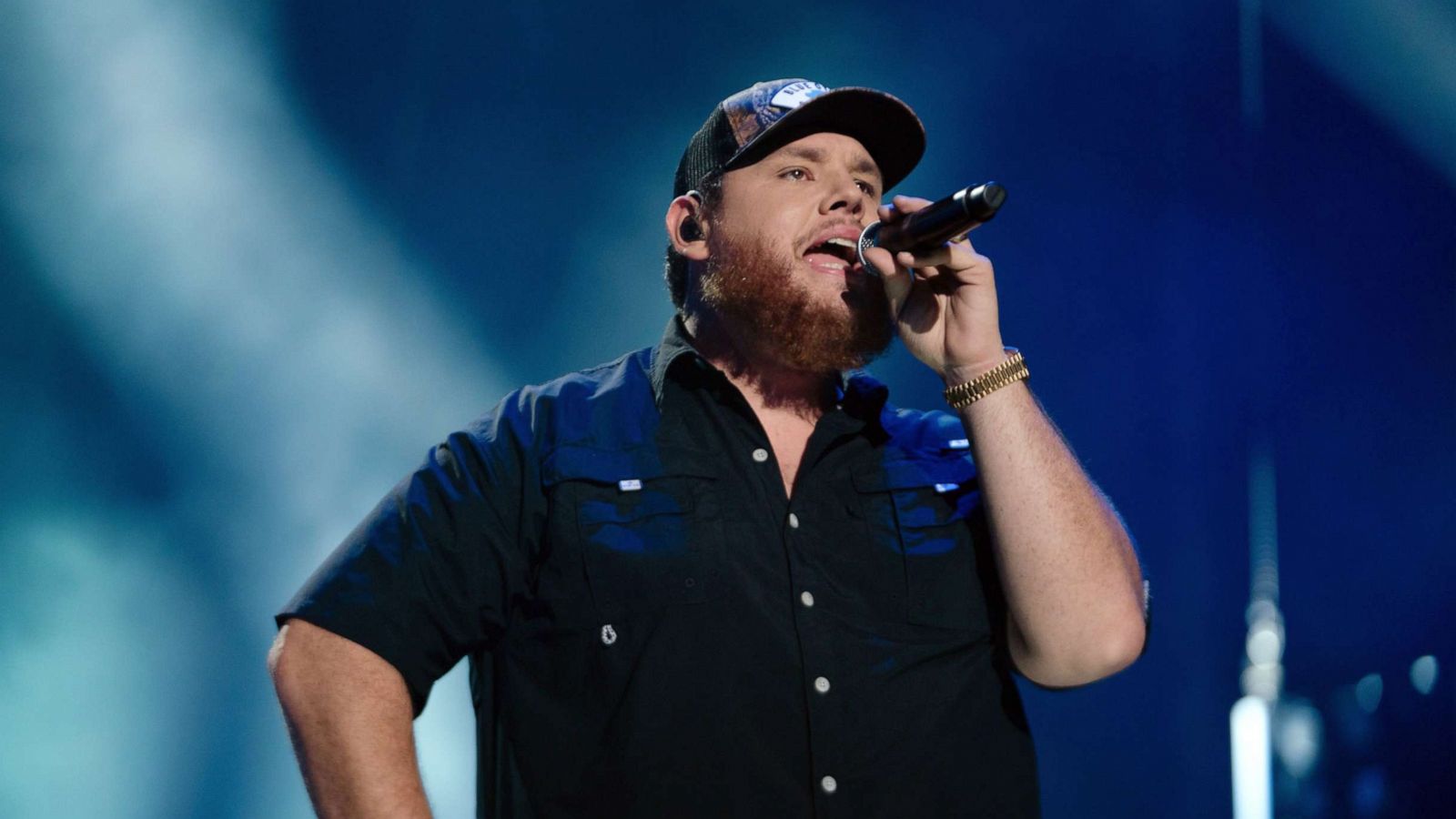 PHOTO: Luke Combs is seen performing at the CMA Summer Jam on July 28, 2021.