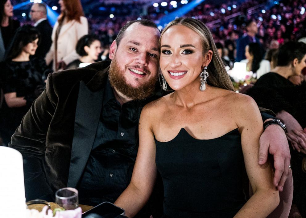 PHOTO: Luke Combs and Nicole Hocking attend the 66th GRAMMY Awards, Feb. 4, 2024, in Los Angeles.