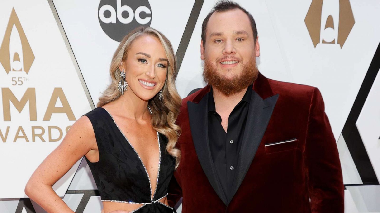 PHOTO: Nicole Hocking and Luke Combs attend the 55th annual Country Music Association awards at the Bridgestone Arena on Nov. 10, 2021 in Nashville, Tenn.