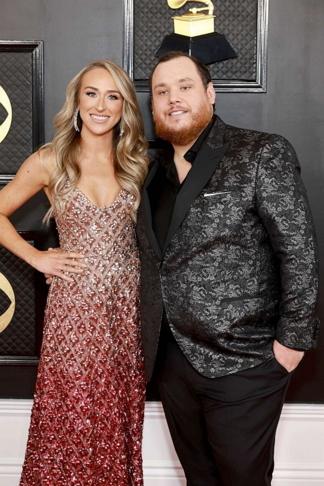 PHOTO: FILE - Nicole Hocking and Luke Combs attend the 65th GRAMMY Awards, Feb. 05, 2023 in Los Angeles.