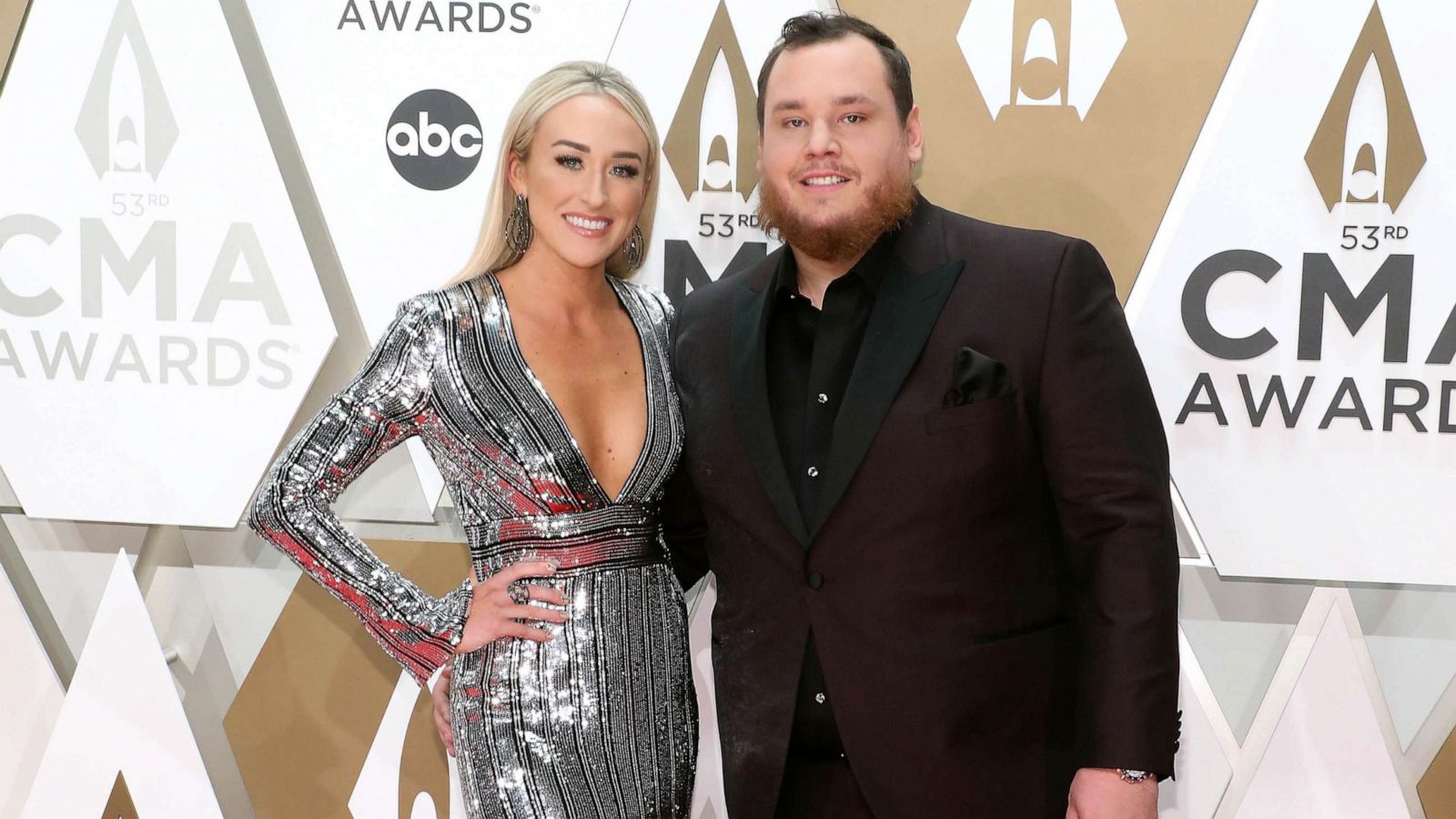 PHOTO: FILE - Nicole Hocking and Luke Combs attend the 53nd annual CMA Awards at Bridgestone Arena, Nov. 13, 2019 in Nashville, Tenn.