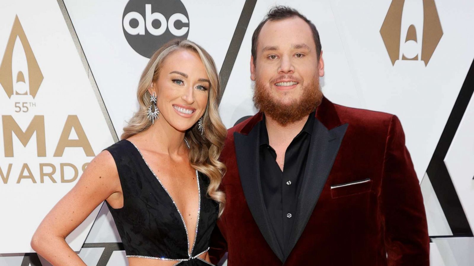 PHOTO: Nicole Hocking and Luke Combs attend the 55th annual Country Music Association awards at the Bridgestone Arena, Nov. 10, 2021, in Nashville, Tenn.