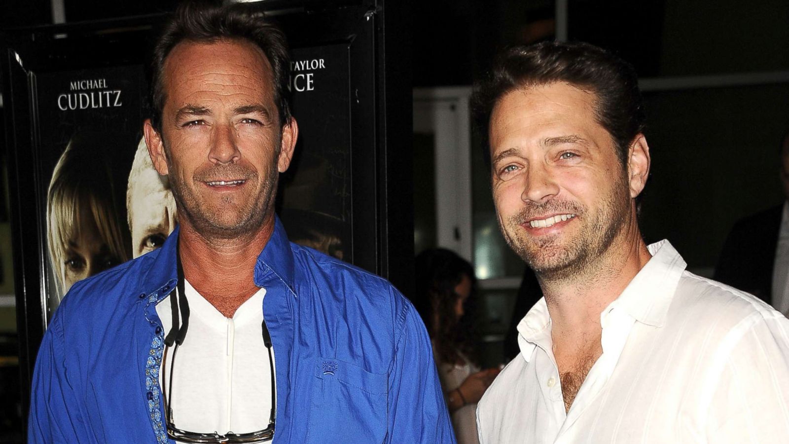 PHOTO: Actors Luke Perry and Jason Priestley in Hollywood, Calif., Aug. 14, 2013.