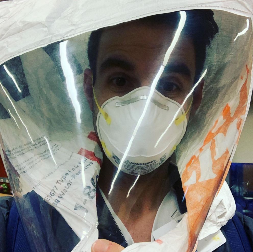 PHOTO: Luke Adams, a critical care nurse, left his home in Pennsylvania to fight on the front line of the coronavirus pandemic in New York City.