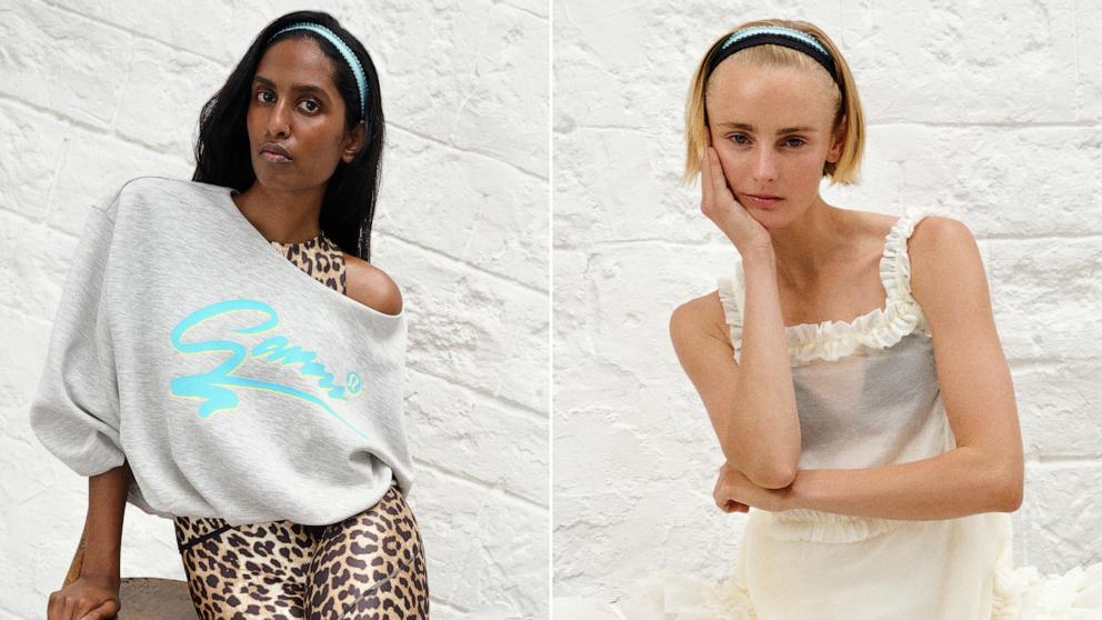 PHOTO: GANNI x lululemon is available to shop now.