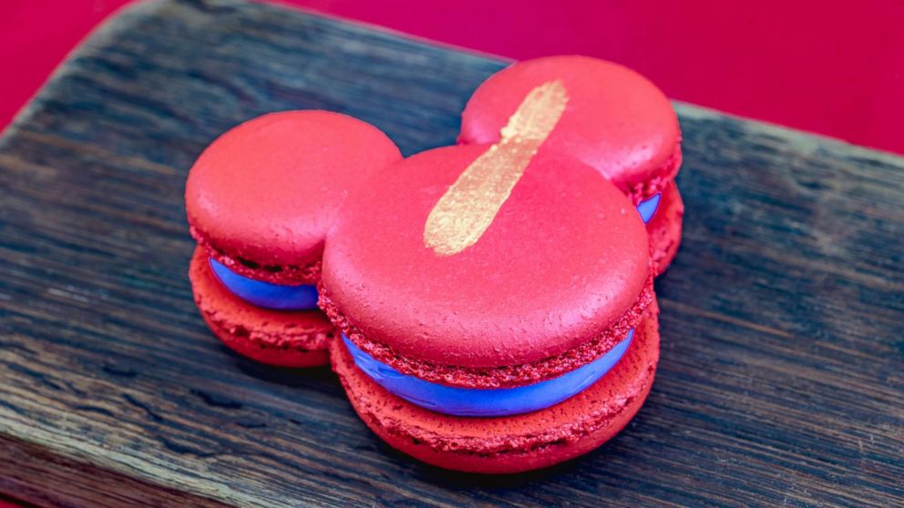 PHOTO: One of the snacks being served for Disney California Adventure's Lunar New Year celebration includes the Purple Yam Macaron with Crème Fraîche.