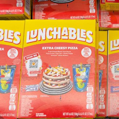 PHOTO: Kraft Heinz-owned Lunchables products are displayed for sale in a grocery store in Encinitas, Calif., Nov. 2, 2024. 