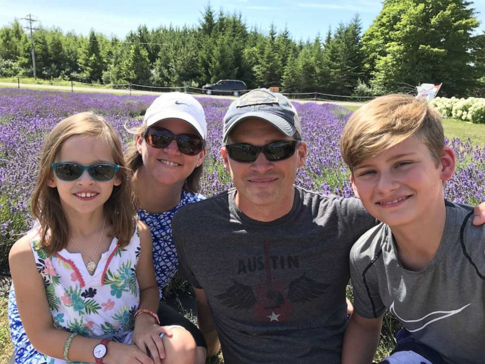 PHOTO: Heather Stouffer, founder of Mom Made Foods, is seen in an undated photo with her husband, Craig and children, Emory, 14 and Audrey, 9.