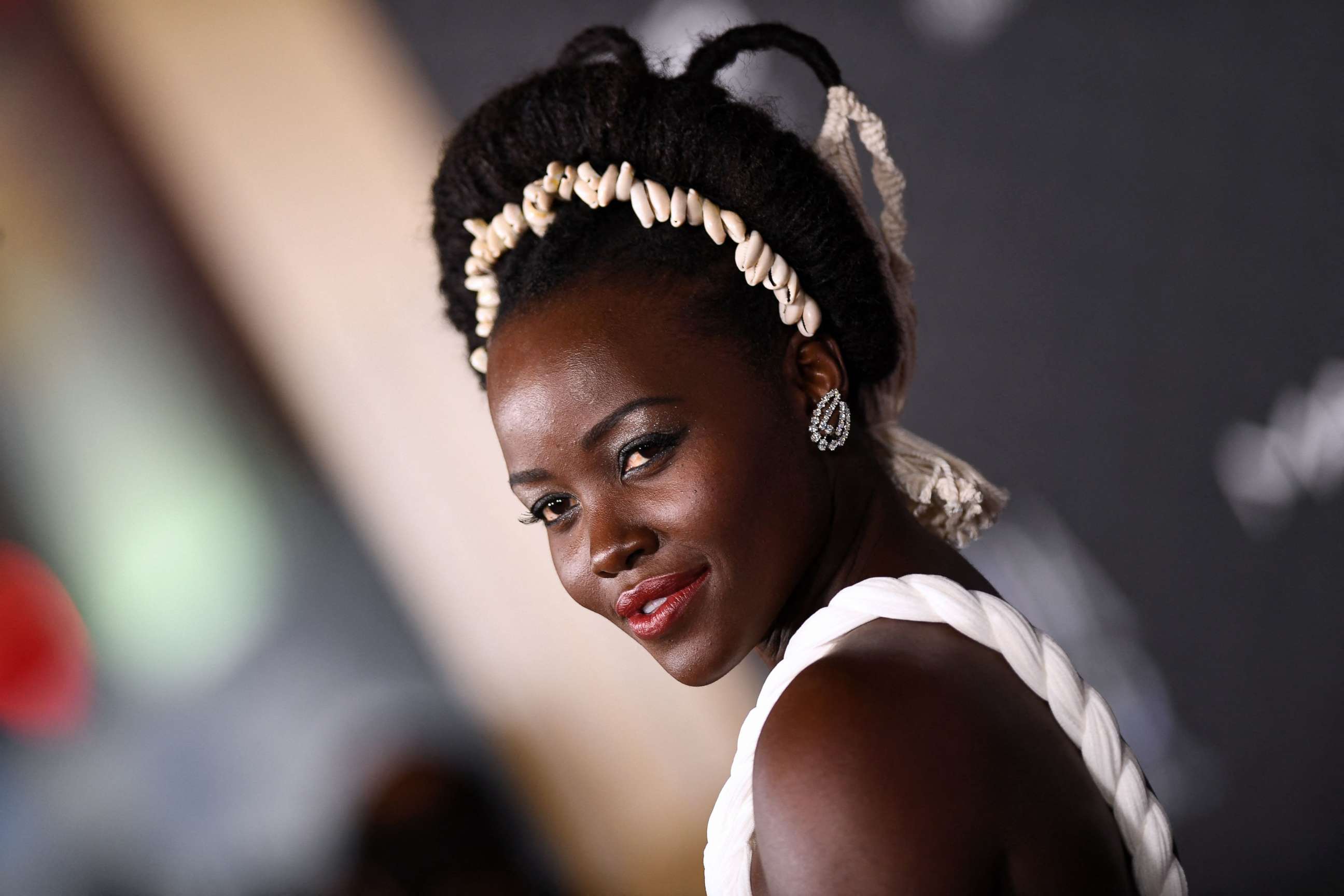 PHOTO: Kenyan-Mexican actress Lupita Nyong'o arrives for the world premiere of Marvel Studios' "Black Panther: Wakanda Forever" at the Dolby Theatre in Hollywood, California, on October 26, 2022.