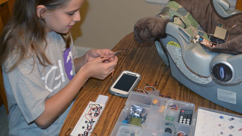 PHOTO: Lydia Denton, 12, won a $20,000 prize for her invention of a device to help prevent hot car deaths.