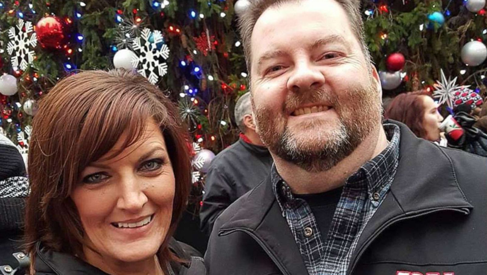 PHOTO: Lynn and Brian Brandow pose for a photo at Washington Square Park in New York in 2018.