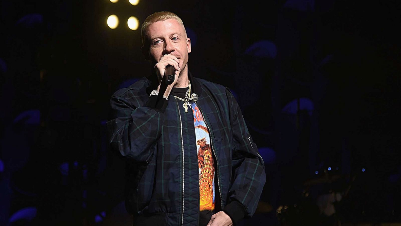 PHOTO: Recording Artist Macklemore appears on stage as WeWork presents Creator Awards Global Finals at the Theater At Madison Square Garden on Jan. 17, 2018 in New York City.