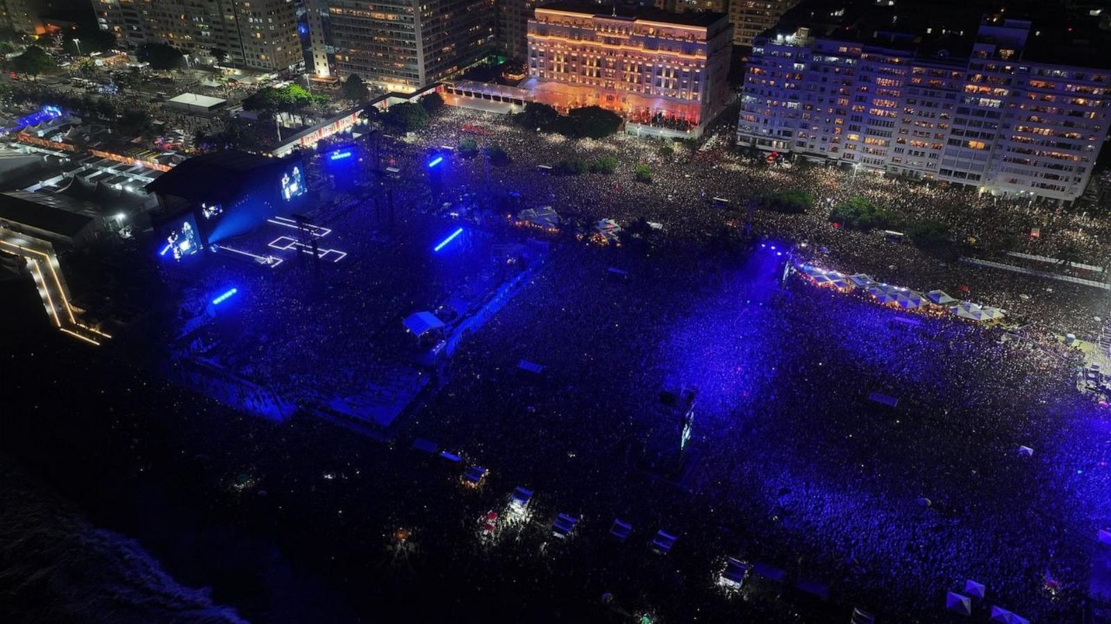 PHOTO: Madonna performed in front of 1.6 million fans on Copacabana Beach in Rio de Janeiro on May 4, 2024.