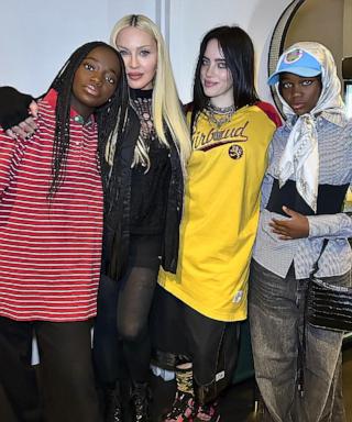 PHOTO: Madonna shared a photo on Instagram of herself and her twins Stella and Estere posing with Billie Eilish backstage at a concert in New York City.