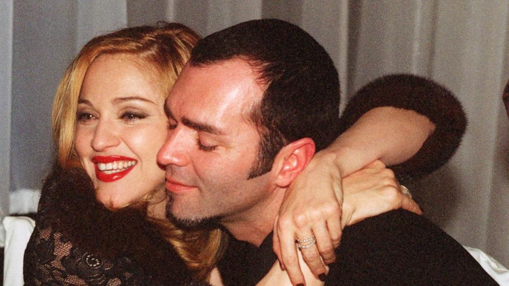 PHOTO: Madonna with her brother Christopher Ciccone at the Disney party following awards ceremony on Jan. 19, 1997.