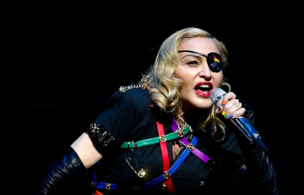 PHOTO: Madonna performs at the 2019 Pride Island concert in New York City, June 30, 2019.