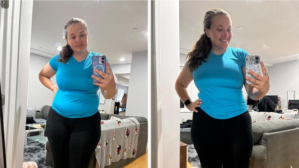 PHOTO: Maggie Wigoda shares before-and-after photos from her "GMA" "Six Week Shape Up" challenge.