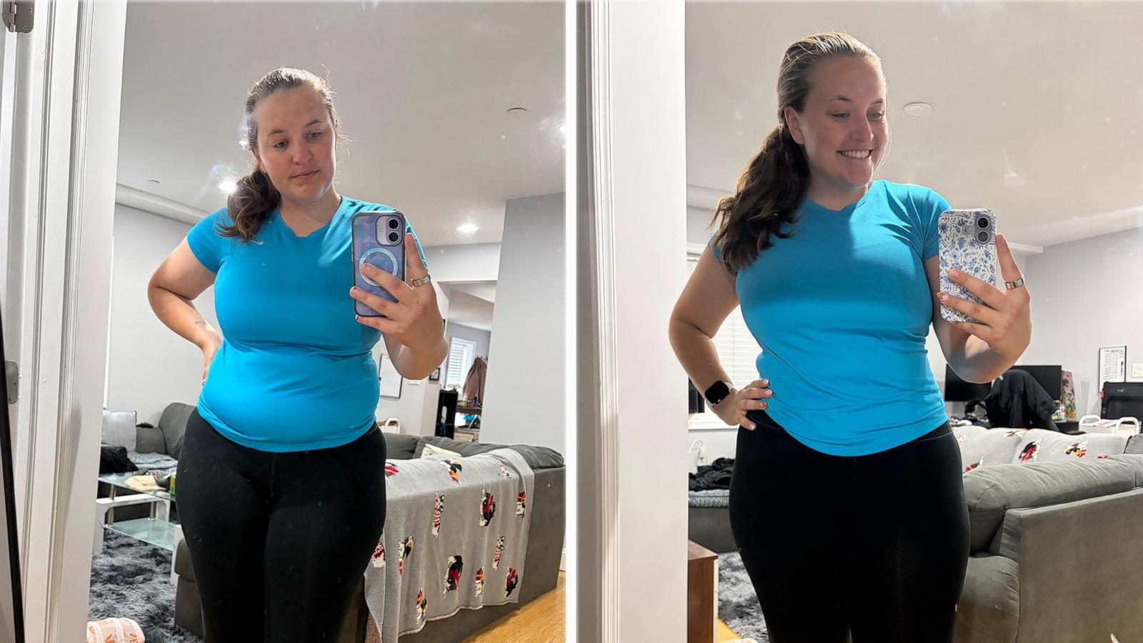 PHOTO: Maggie Wigoda shares before-and-after photos from her "GMA" "Six Week Shape Up" challenge.